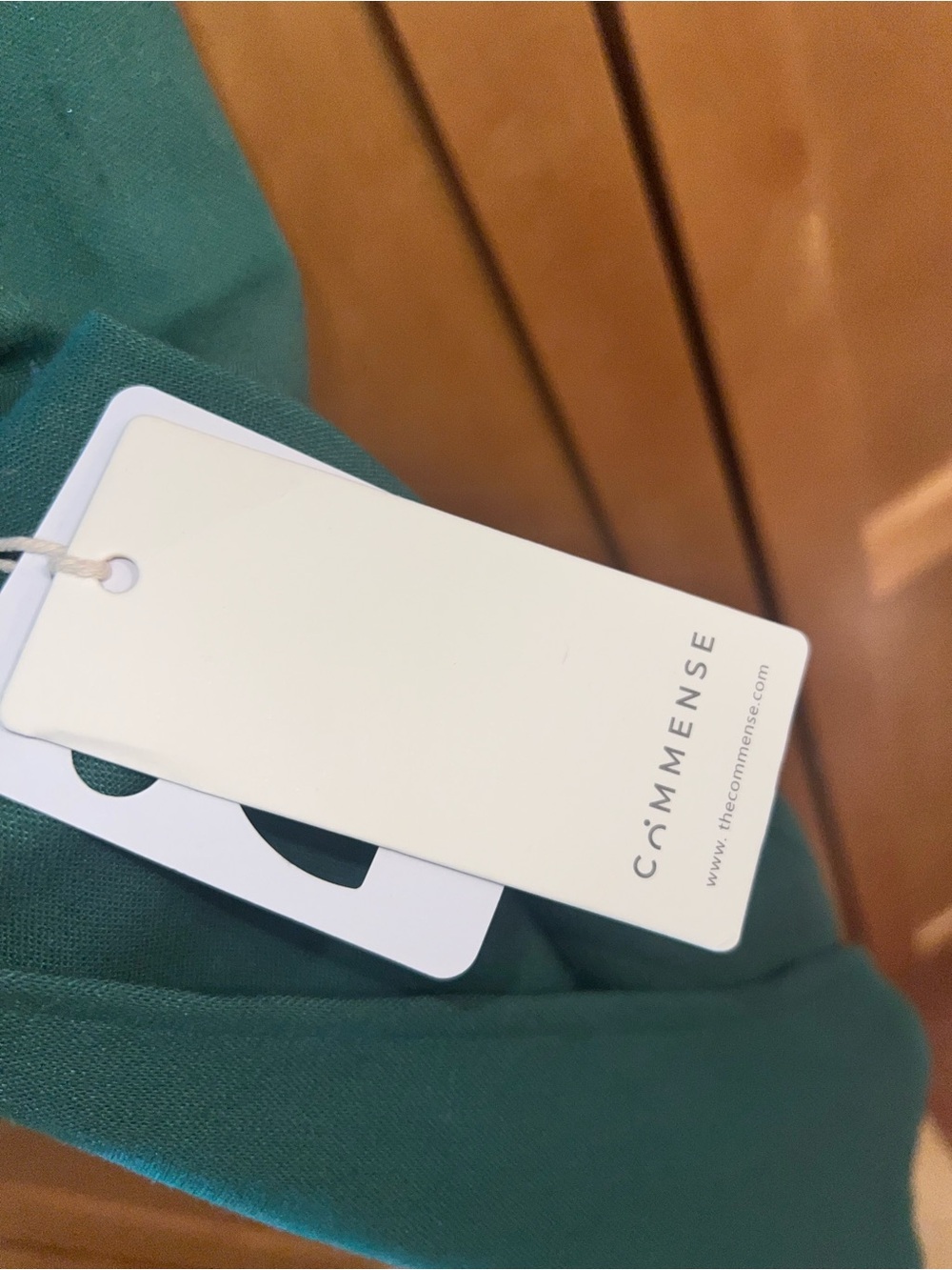 Commense Emerald Green Linen Slip Maxi Dress - Picture 7 of 10